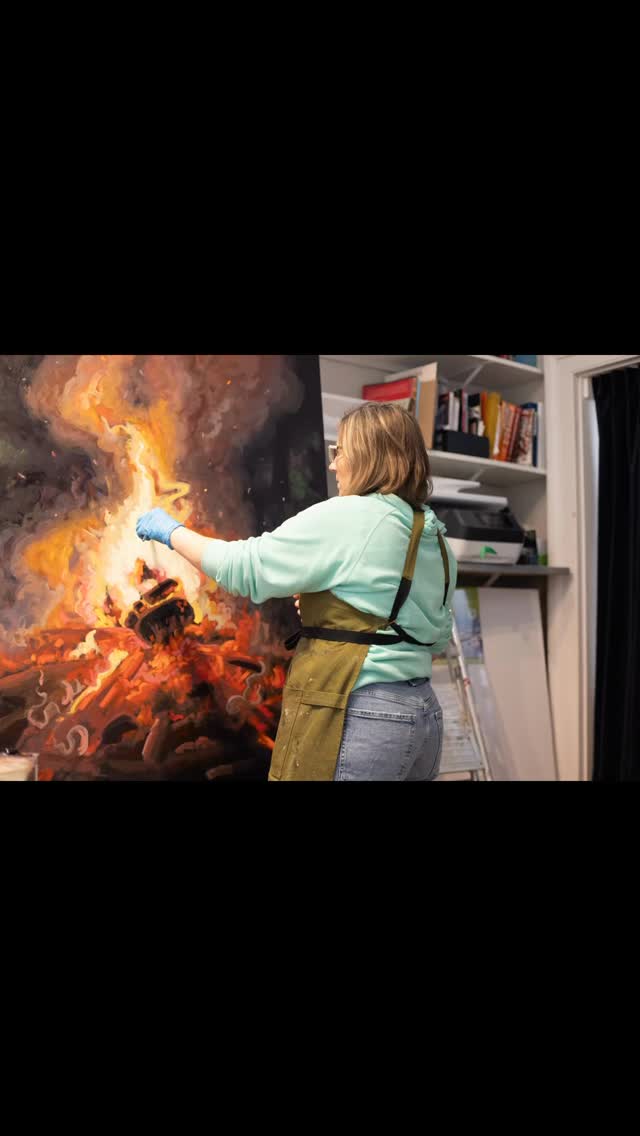 I believe this latest fire is complete … I will sit with it for a couple days to be sure.
60”h x 48”w