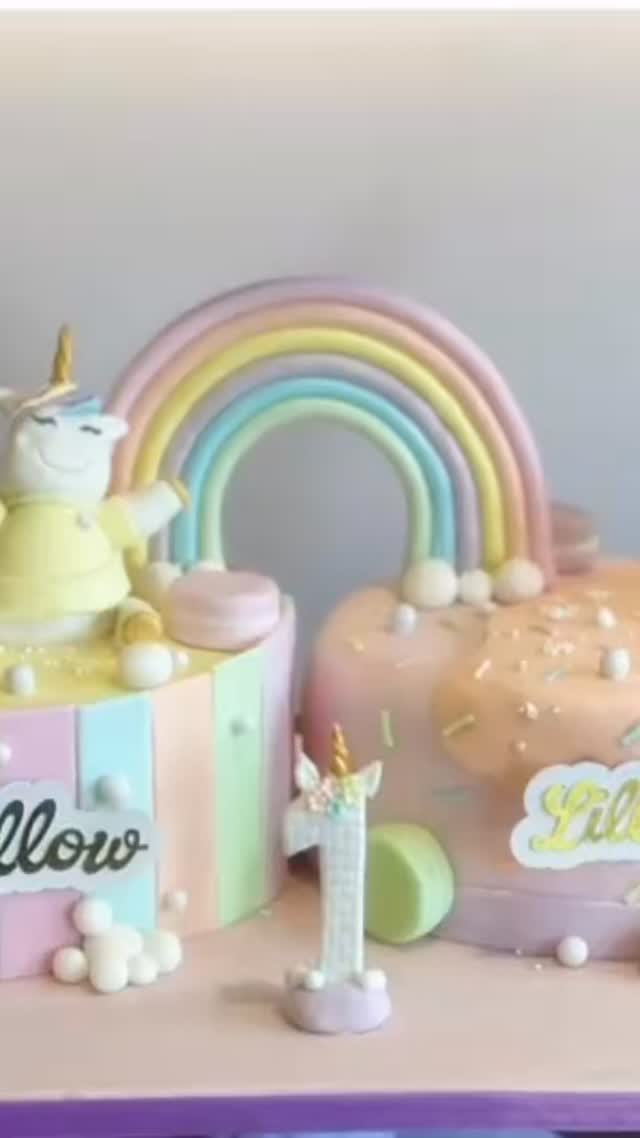 #birthdaycake #unicorns #rainbow #celebrationcakes #sayitwithcake