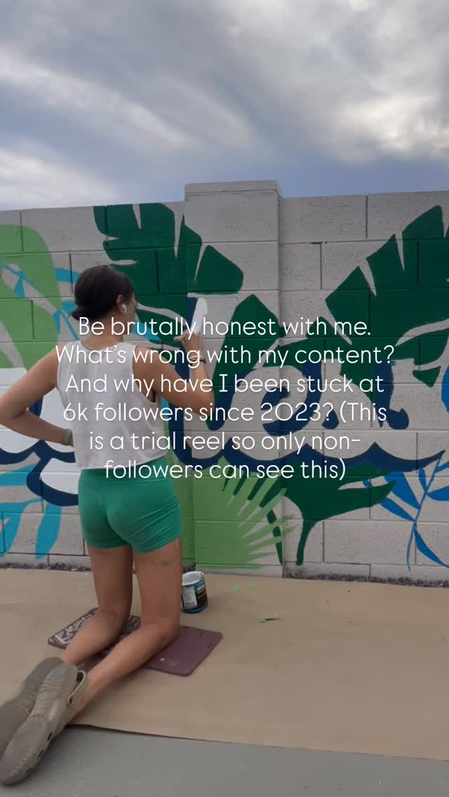 If you’re seeing this, you don’t follow me (yet).
So I want honest feedback!
I’m a mural artist based in Bend and I’ve painted 30+ murals across the U.S., but my account has been sitting around 6k followers for a while.
If you landed on my page for the first time…what would, or wouldn’t, make you follow?
#muralist #painting #paintingprocess #feedback #advice