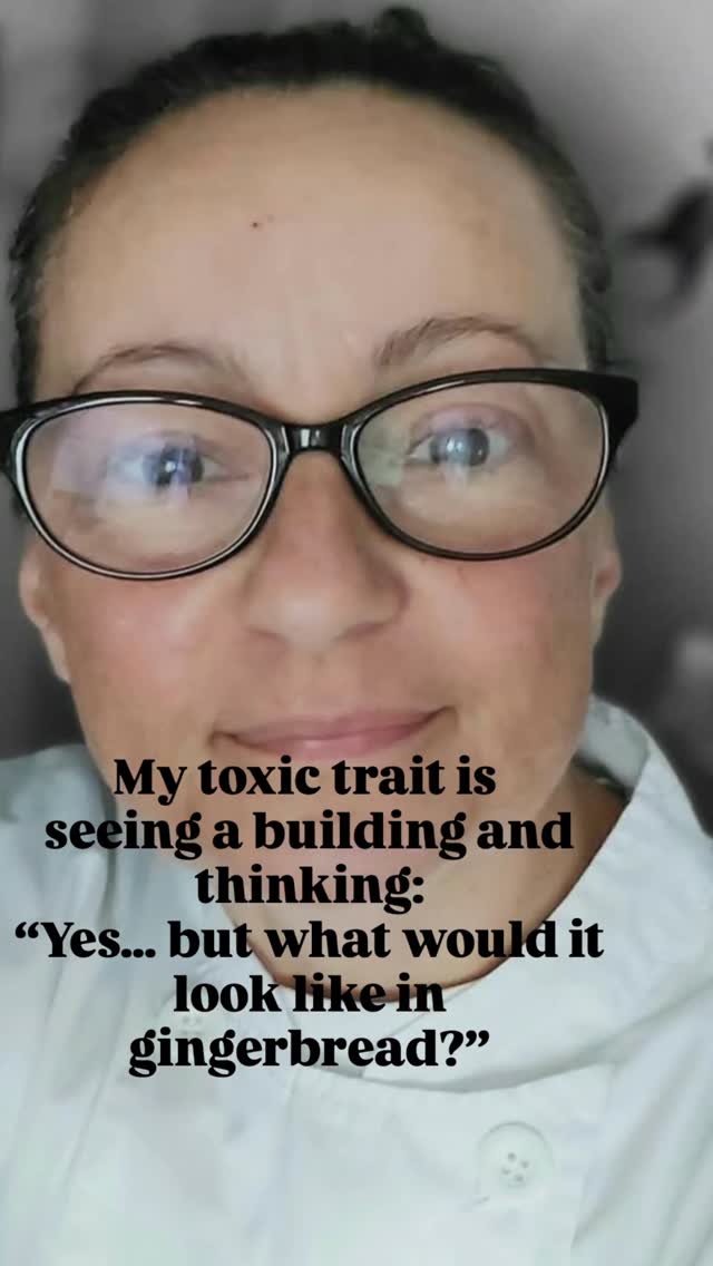 My toxic trait is seeing a cute building and thinking:
“Yes… but what would it look like in gingerbread?” 🍪🏡
I can be walking through a village, travelling somewhere new, or simply passing a beautiful little house… and my mind immediately starts redesigning it.
The windows become piped icing, the roof turns into spiced biscuit tiles, and suddenly I’m imagining sugar snow on every corner.
I suppose that’s the baker’s brain, always turning inspiration from the real world into something edible and magical.
✨ Tell me I’m not the only one…
What’s your “toxic trait”?
💬 Comment below if you also look at places and start imagining creative ideas.
🍪 And if you love the idea of building your own gingerbread creation, have a look at my Gingerbread House DIY Kit link in bio.
#ariascakes #gingerbread #DIY kit #corporate