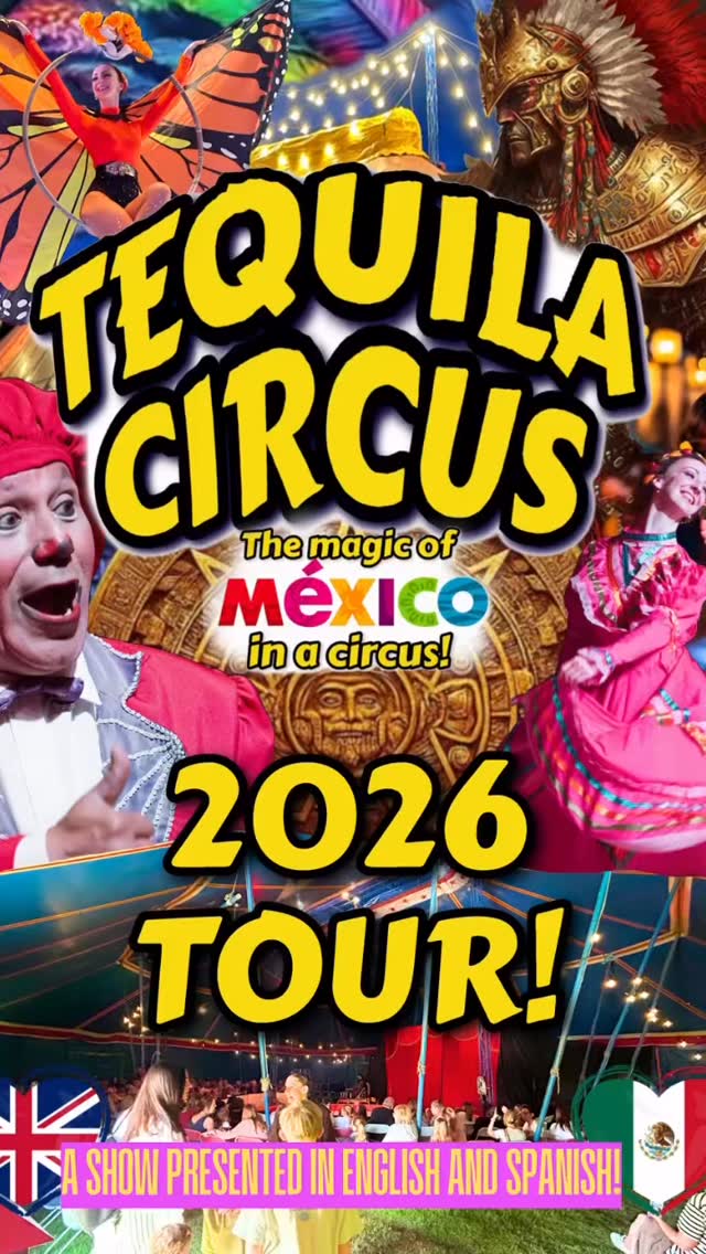 Señores y Señoras 🥳 The time has come to invite you to join us for Tequila Circus 2026 UK Tour! We know you’ve been waiting 😉
There are just too many places to visit so this year we have extended our tour and setting off earlier but the big question is, when will we see you! Let us know in the comments below 🤗 and when we say you are not going to want to miss this year’s tour we really mean it 😉
Tequila Circus 2026, coming to a town near you!
🇲🇽🇲🇽🇲🇽🇲🇽🇲🇽🇲🇽🇲🇽🇲🇽🇲🇽🇲🇽🇲🇽🇲🇽🇲🇽🇲🇽🇲🇽
www.tequilacircus.co.uk