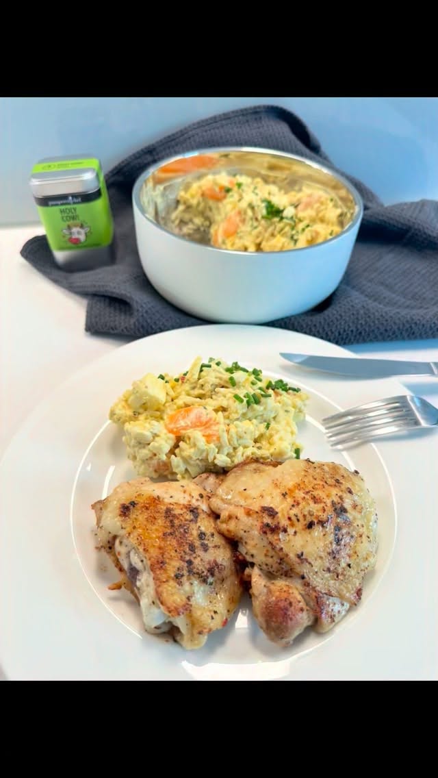 Hähnchenteilchen angebraten in der neuen Edelstahl Pfanne von Pampered Chef. Gewürzt mit Holy Cow von unseren WürzFreunden. #holycow #WürzFreunde #pamperedchefdeutschland #edelstahlpfannevonpamperedchef