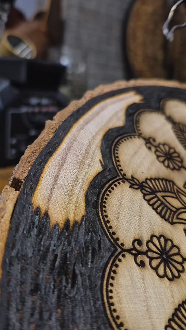 Wood burning at 5x speed