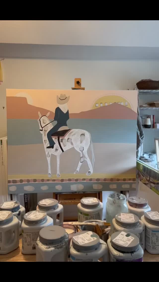 This one is a slow burn. I'll be coming back to it next week. 🏜️
#art #texaspainter #texasartist #artforsale #contemporaryfolkart