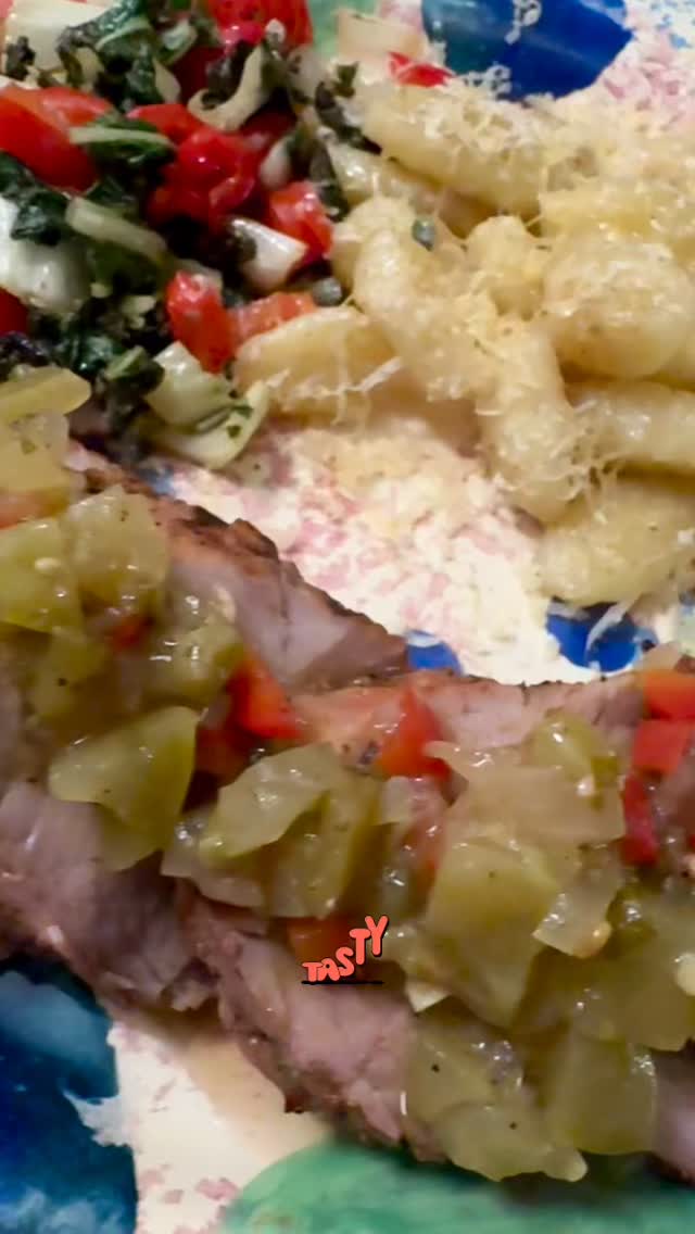 Warm Asian Sriracha Pork Tenderloin and Potato 🥔 Gnocchi on a cold and windy 🌬️ river night - pure bliss#aleviaskitchen #food #lifeonthewater #homemadefood #pork