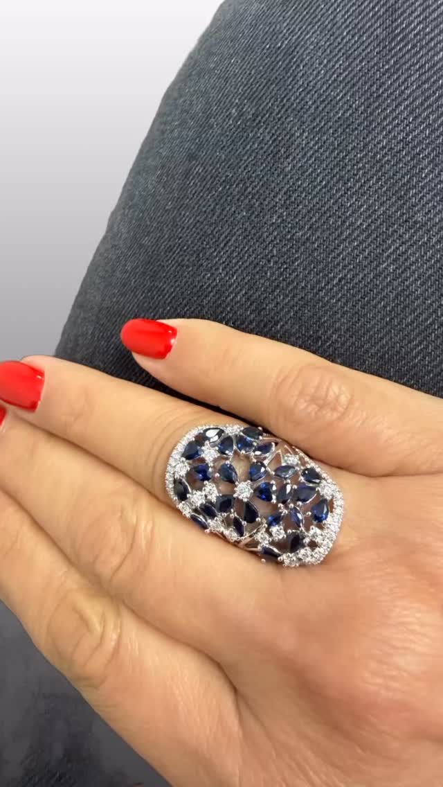 Make a statement wherever you go. 💙
This stunning 18k white gold ring features an intricate openwork design set with rich blue sapphires and shimmering diamonds, creating a bold and elegant look across the finger. Effortlessly chic, it’s the kind of piece that elevates anything you wear—perfect with your favorite denim or for a dressier evening out.
Would you wear it casually or save it for a special occasion? ✨
#SapphireRing #DiamondRing #FineJewelry #LuxuryJewelry #StatementRing