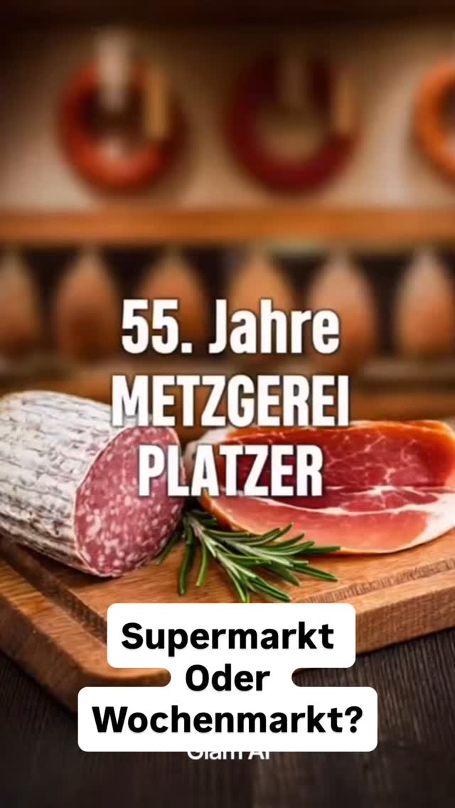 Supermarkt oder echter Geschmack? 🔥🥩
55 Jahre Metzgerei Platzer – und noch immer gilt:
Handwerk schlägt Industrie.
Wer Qualität schmecken will, kommt auf den Markt.
Frische, Herkunft und ehrliches Handwerk machen den Unterschied.
👉 Diese Woche als Dankeschön für euch:
🥓 Paprikalyoner 100 g 0,99 €
🥩 Schweinelende 100 g 0,99 €
🌭 1 Paar Landjäger 2,00 €
⚠️ Solange Vorrat reicht – wenn weg, dann weg!
Kommt vorbei und entscheidet selbst, was besser schmeckt. 😉
#metzgereiplatzer #stephansplatzerl #55jahremetzgereiplatzer #wochenmarktstattsupermarkt #handwerkschlägtindustrie regionalstattregal marktliebe enzkreis pforzheim fleischerhandwerk