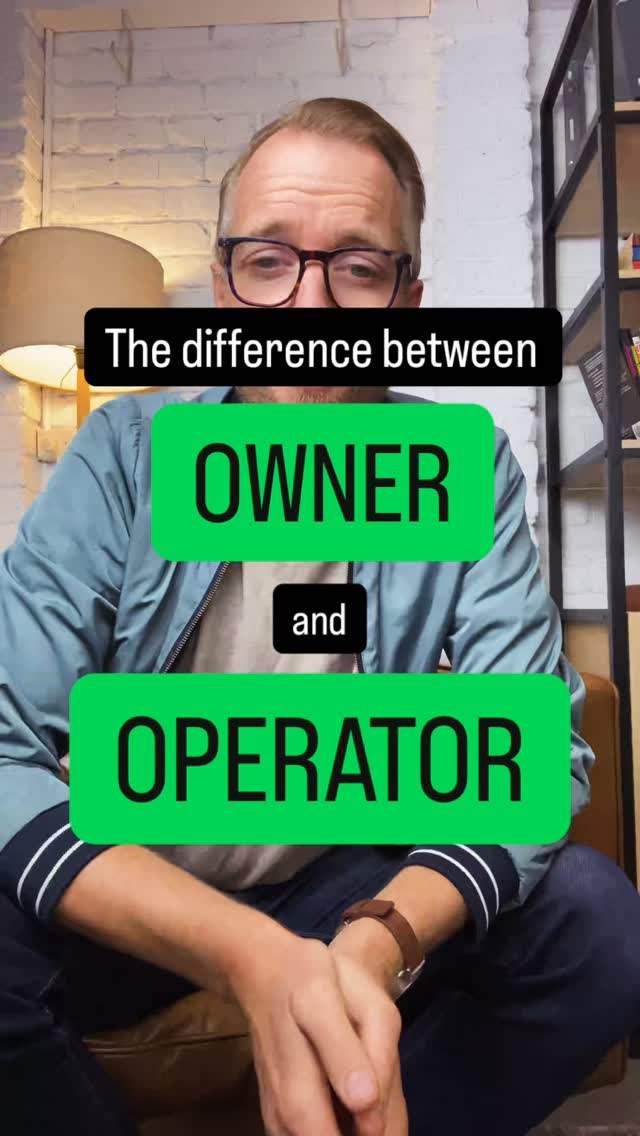 There’s four stages from operator to owner:
1. Technician
2. Manager
3. Leader
4. Owner
Which stage are you at, and are you satisfied being there?
Let me know in the comments!