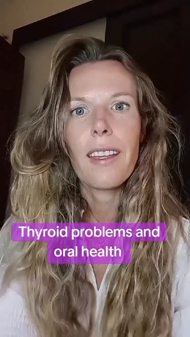 Oral health may be connected to many various problems in the body including thyroid problems. Not only does the health of the mouth affect other aspects of health, it may give you insight into the possibilities of hormonal imbalances and thyroid function. #thyroid #hypothyroid #thyroidproblems #oralhealth #bleedinggums
