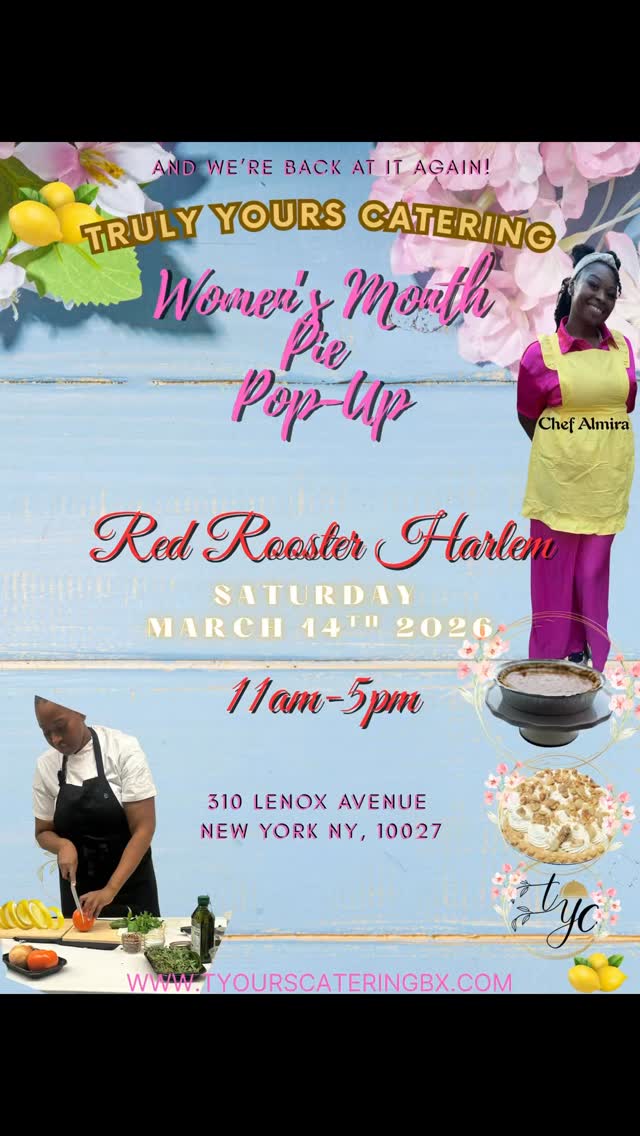 This Sat March 14th I’m having another pie pop up at @roosterharlem for Women’s month on national Pi day. How fitting! There will be some new flavors. If you missed me last time here’s another opportunity to catch me again. I’m excited and you should be too. See you there🥰
#piday #blessedandhighlyfavored #justkeepswimming #womensday2026 #businesswoman