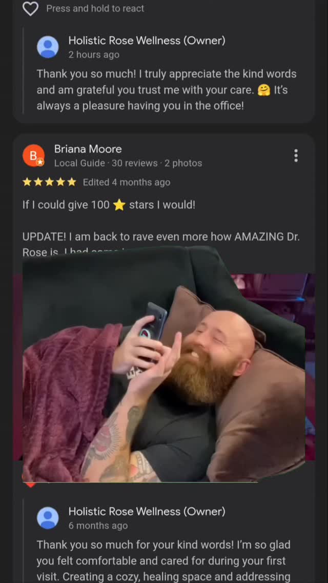 When those ⭐⭐⭐⭐⭐ reviews keep rolling in… and you remember why you love what you do—helping people heal, feel empowered, and stay educated about their health. 🙌✨
#GratefulHeart #FiveStarCare #PatientLove #EmpowerThroughHealth #ChiropracticLife