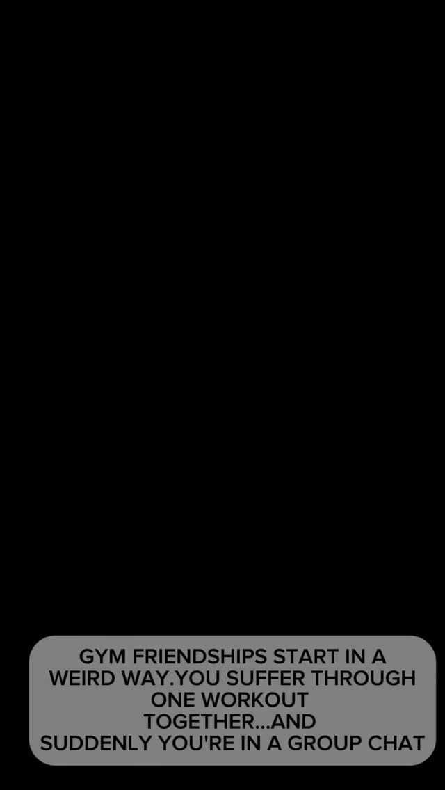 GYM FRIENDSHIPS START IN A WEIRD WAY.YOU SUFFER THROUGH
ONE WORKOUT TOGETHER...AND
SUDDENLY YOU’RE IN A GROUP CHAT. Tag your gym buddy!!! #thealignathletics #gym #cypress