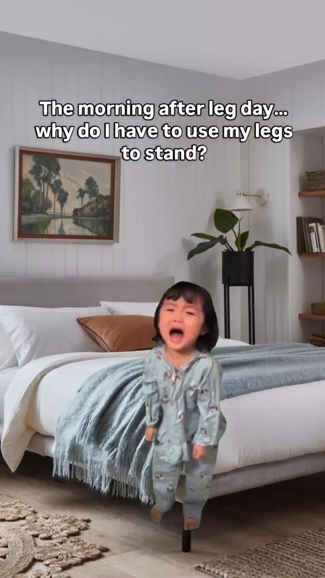 The morning after leg day…
why are stairs suddenly my biggest enemy? 💀🦵
#LegDay #GymHumor #SoreLegs #GymLife #FitnessStruggles
