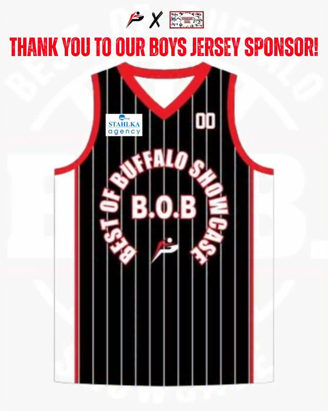 Thank you to @stahlkaagency for being the boys Jerseys sponsor for this years @bobshowcase716 It takes a lot to put this event on and it wouldn’t be possible without the help of our friends and sponsors. So thank you Stahkla Agency 🙏🏾