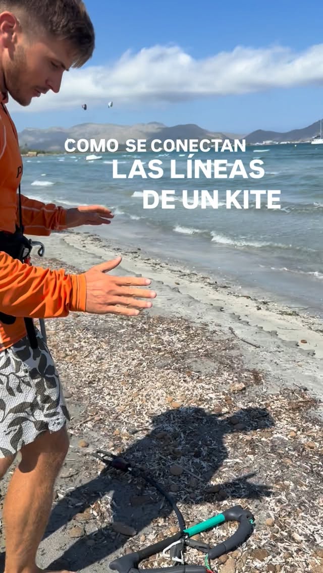 ¿Como se conectan las líneas de un kite? Te dejamos una explicación básica para tu próxima clase 💪🏼 #mallorca #kitesurf #kitesurfing