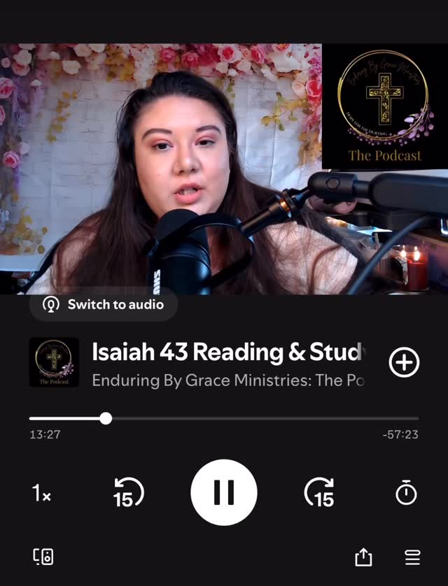 Isaiah 43 reading and Study podcast out now! It’s long it’s repetitive but so much of God’s Truth! You belong to God and so dos Bella Jolene who had a lot to say as well which led me to edit a bit choppy 😜
.
.
.
#enduringbygrace #podcast #christianpodcast #bible