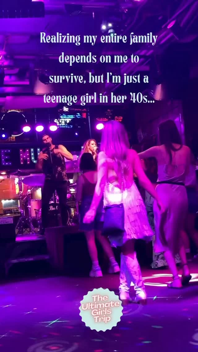 Realizing my whole family depends on me to survive…
But deep down I’m just a teenage girl in her 40s who still wants to laugh with her friends, dream bigger, and have a little fun along the way.
Maybe the real secret is remembering that the woman holding it all together still deserves joy, adventure, and a seat at the table too.
If you’ve been craving a room full of women who get it — join the Ultimate Girls Trip waitlist or DM us for the details. 🩵