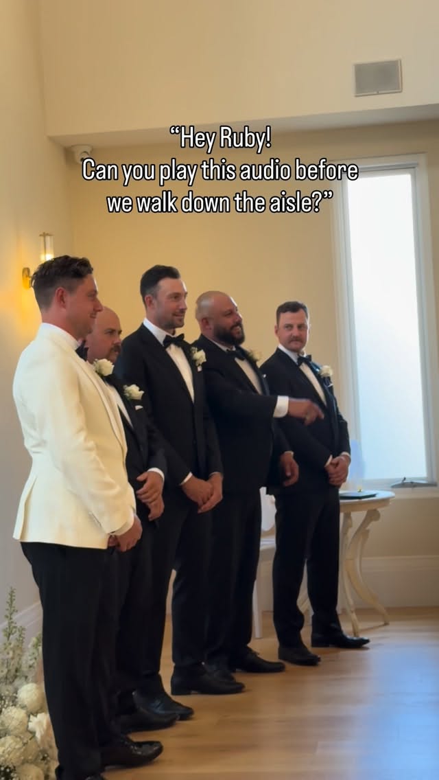 My goodness, I LOVE my couples. They really are amazing people, and I’ll always encourage them to step outside the box, try something different, have fun, and truly celebrate life. That’s the difference between having an average wedding day and creating a day that will be remembered forever.
It was also amazing when we added this audio to the ceremony entrance as a surprise for the groom, just before their three children and the bride walked in. The bride recorded the 50 second audio file perfectly on her phone before the wedding day and sent it to me, and I played it through my speakers. It created such a beautiful moment which everyone loved 💕 🎤 recorded by @lamport.lens
#melbournewedding #melbournecelebrant
#wedding