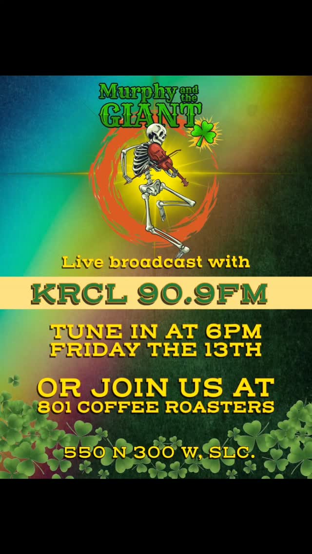 Weve been invited to perform an acoustic set with @krclradio this Friday the 13th at 6PM! We're super excited for it. You can tune in or if you feel like coming out for a coffee stop by @801coffeeroasters for a drink to get you energized for our @piper_down_pub Friday night show!
#folkpunk #saltlakecity #stpatricksday #celtic #celticpunk