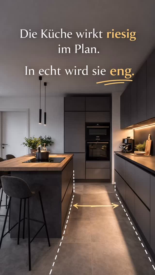 Im Grundriss wirkt die Küche oft perfekt.
Die Insel sieht groß aus.
Der Abstand wirkt ausreichend.
Doch in der Realität merkt man schnell:
Der Abstand zur Insel ist zu klein geplant.
Dann passieren genau diese Dinge:
• Geschirrspüler und Schubladen blockieren sich
• Zwei Personen kommen kaum aneinander vorbei
• Arbeiten in der Küche wird unpraktisch
Und das fällt oft erst auf, wenn die Küche schon bestellt ist.
Dabei reichen manchmal schon 10–20 cm mehr Abstand, damit der Raum später wirklich funktioniert.
Genau solche Planungsfehler entdecke ich regelmäßig bei Grundrissen.
👉 Schreib mir GRUNDRISS per DM
und ich prüfe deine Planung.
Jetzt bin ich neugierig:
Wie viel Abstand habt ihr aktuell zwischen Küche und Insel geplant? #hausbau
#neubau
#küchenplanung
#grundriss
#hausplanung