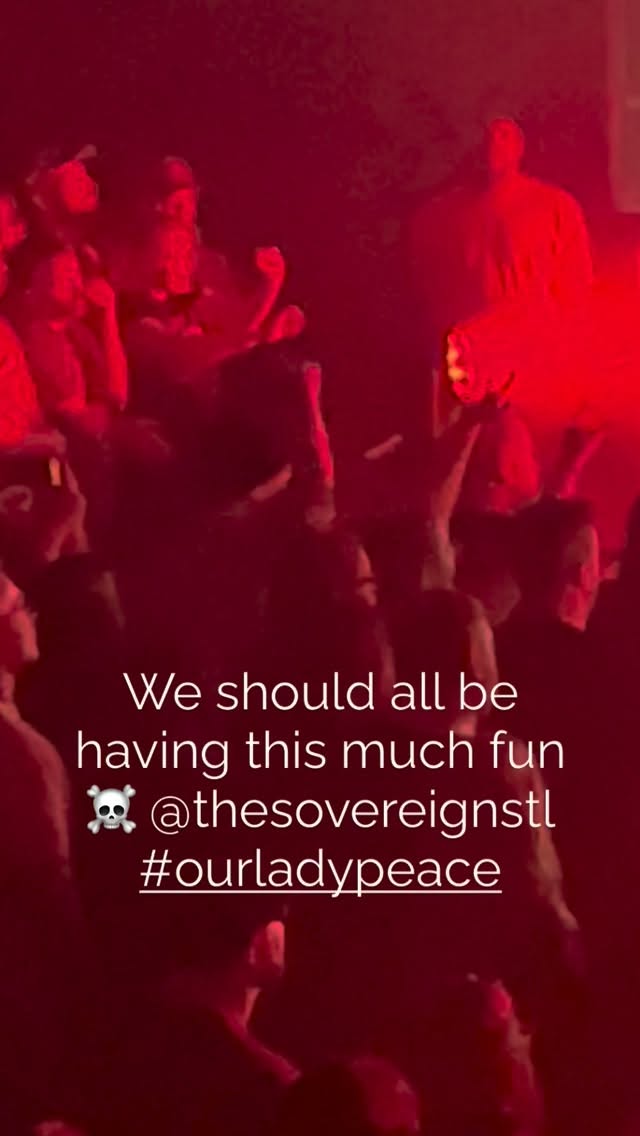I love people watching at concerts 😁#ourladypeace @thesovereignstl #genx