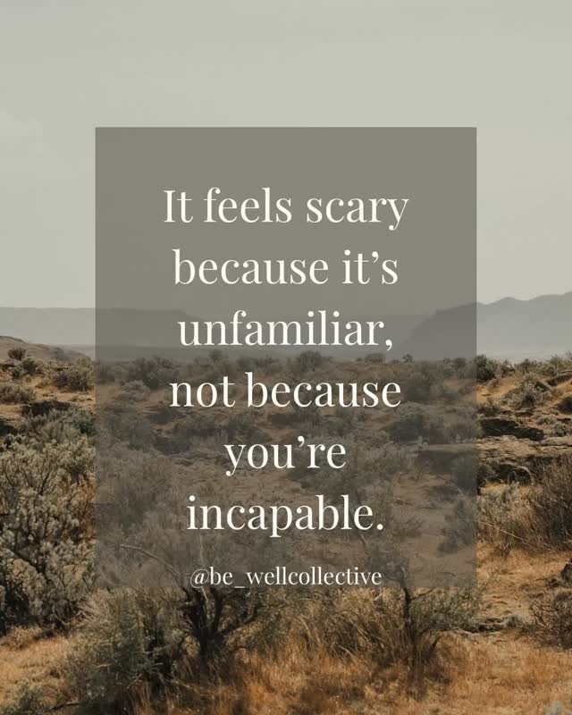 Many# people assume something feels scary because they’re not capable of it.
But that’s usually not the truth.
Your nervous system reads unfamiliar as unsafe. So when you try something new—speaking up, setting a boundary, starting something you care about—your body can react with fear.
Not because you can’t do it.
Because it’s new.
The nervous system prefers the known, even when the known isn’t helping you grow.
With repetition, support, and safety, unfamiliar becomes familiar.
And suddenly the thing that once felt terrifying becomes something you realize you were always capable of.
Save this for the next time something new feels scary.
Follow @bewellcollective for more on nervous system regulation and healing. ✨#personalgrowth #personalgrowth #strength #mindsetmatters