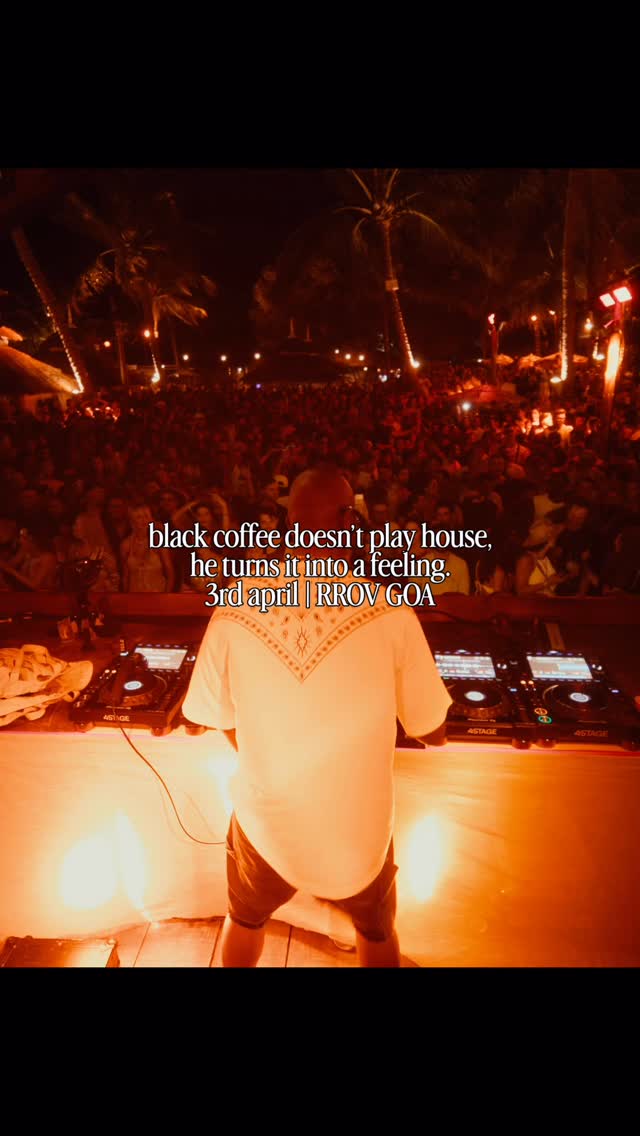 South African DJ/Producer & Grammy award winning artist Black Coffee (@realblackcoffee) to take over @rrovgoa on 3rd April.
Tickets on BookMyShow.com South African DJ/Producer & Grammy award winning artist Black Coffee (@realblackcoffee) to take over @rrovgoa on 3rd April.
Tickets on BookMyShow.com