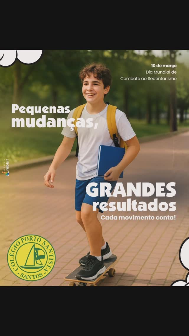 10 de março – Dia Mundial de Combate ao Sedentarismo
Hoje é um convite para lembrarmos da importância de movimentar o corpo e cuidar da nossa saúde. O sedentarismo pode trazer diversos prejuízos físicos e emocionais, enquanto a prática de atividades físicas contribui para mais disposição, bem-estar e qualidade de vida.
Pequenas atitudes já fazem a diferença: caminhar, brincar ao ar livre, praticar esportes ou simplesmente se movimentar mais no dia a dia.
Vamos juntos incentivar hábitos saudáveis e uma rotina mais ativa!