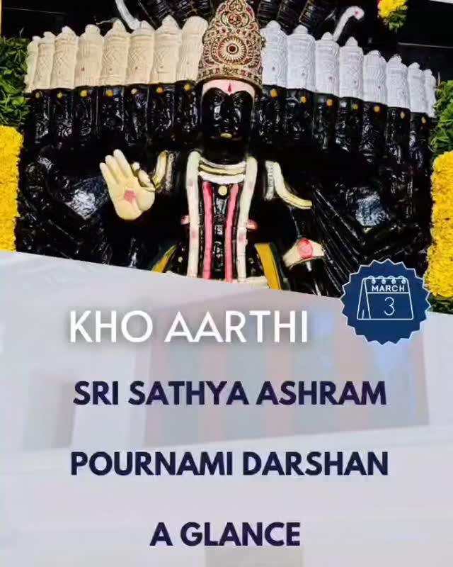 Kho Aarthi at SriSathya Ashram Yelagiri on 03.03.2026