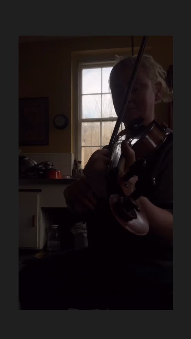 Having a chill day dog sitting and learning some new tunes. I was humming this song all morning, loving how it feels to play on violin. #nosurprises #radiohead #pooch #olddog #whosagoodboy