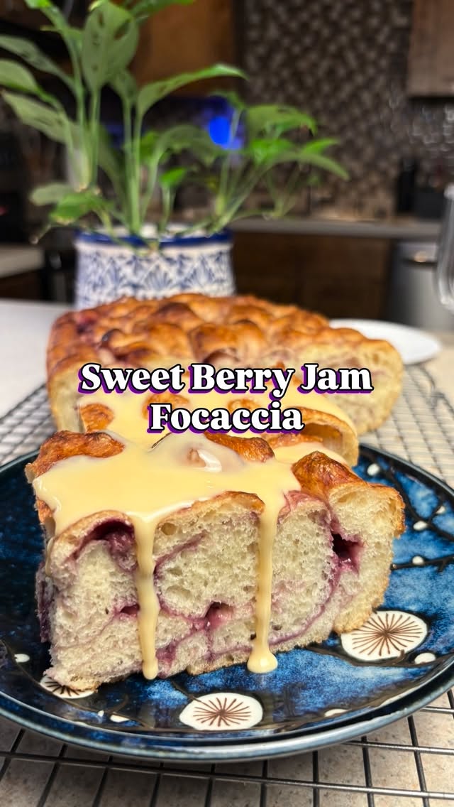 Revisiting sweet focaccia because the first one was such a hit 🍓🍞
This focaccia recipe is one of the most baked breads in our home and a favorite among both beginner and experienced bakers. As a 3rd generation baker, I love sharing simple breads that teach foundational techniques like working with high-hydration dough and stretch-and-fold methods.
For this version, I used the smaller batch from my recipe, which is perfect for sweet focaccia. I folded berry jam right into the dough, creating pockets of sweetness inside a soft, airy crumb with that beautiful golden crust.
Sometimes the best recipes are the ones worth baking again.
📌 Save this for your next bake
👩🍳 Full recipe with large & small batch options → link in bio
If you’ve ever wanted to learn bread baking in a hands-on way, I’m thinking about opening something special…
Small group baking lessons in my home kitchen.
An elevated, luxury baking immersion designed for those who want more than a class — they want an experience.
✨ Limited seats
✨ By application or invitation only
Would you join? Because your girl might be opening 2 pilot sessions at Founding Baker pricing 👀
• • • Stay tuned
Would you prefer a sweet focaccia class or a traditional focaccia class first?