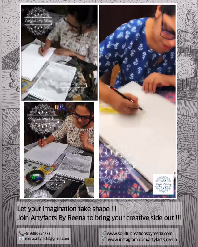 Art is a practice of धैर्य (Dhairya – patience)
and **साधना (Sadhana – dedicated practice).
In this space, we honour the journey
of learning through observation and repetition.
Line by line, dot by dot,
the hand learns, the eye awakens,
and creativity quietly unfolds.
Join us if you’re looking for exploring art, discovering the creativity within.
#artclasses #onlineclass #artstudio #paintingclasses #artyfacts_reena