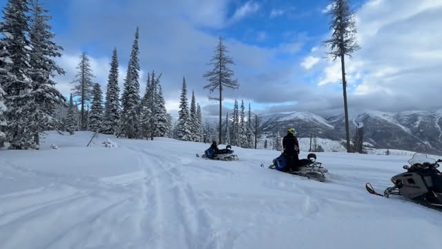 No filters, no trending audio, just Montana wilderness 🏔️ SnowmobileWhitefish.com