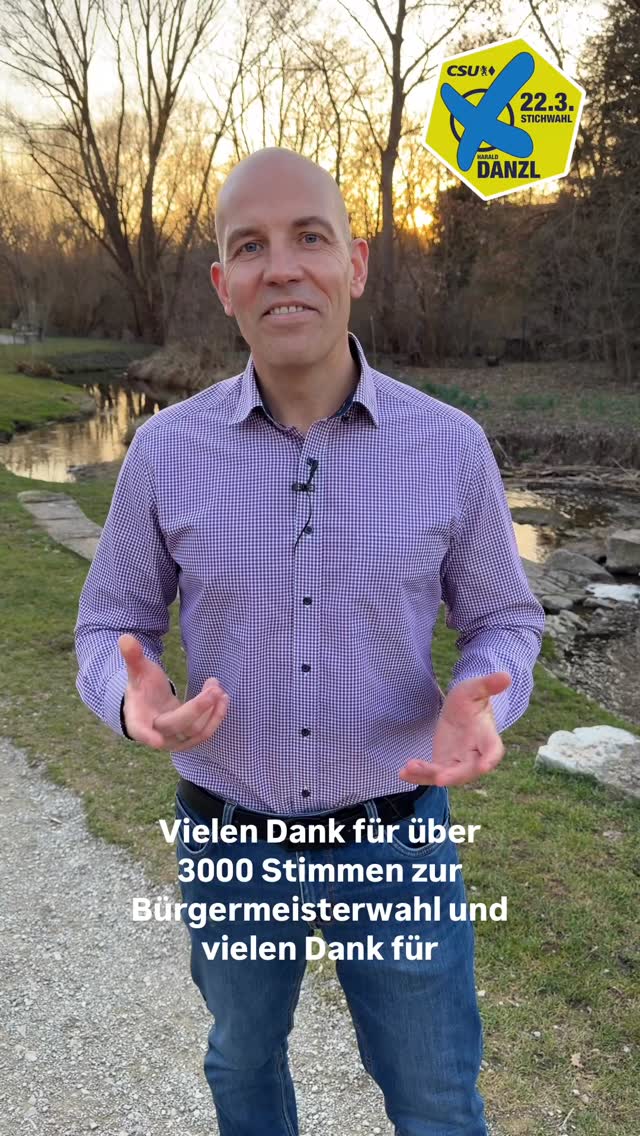 Am 22. März fällt die Entscheidung, wer Bürgermeister in Feucht wird. Gemeinsam mit der CSU Feucht will ich den Wechsel!
Bitte gehen Sie zur Wahl und nutzen Sie auch die Möglichkeit zur Briefwahl. Jede Stimme zählt!
Lassen Sie uns Feucht und Moosbach wieder voranbringen!
#HaraldDanzl #CSU #MarktFeucht #CSUFeucht #Kommunalwahl26