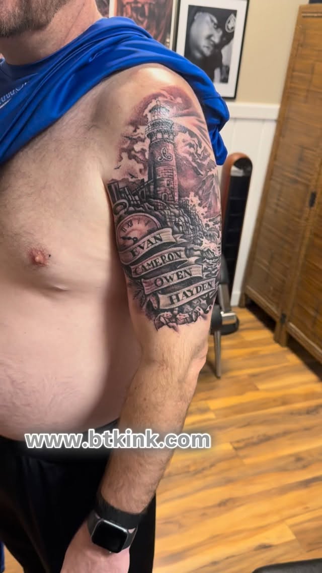Another 1/4 sleeve done and finishedโ enjoy ๐ #btkink #genevany #billythekidmeyers #awardwinning #inkmaster