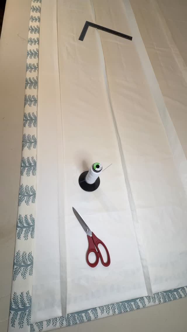 hand stitching the lining on a roman blind is the only way to ensure the face fabric stays perfectly smooth with no visible machine lines. It takes time to get every stitch right and makes this job so rewarding. #curtainmakercornwall #romanblindmaker #bespokeromanblind #slowcraft #makermovement