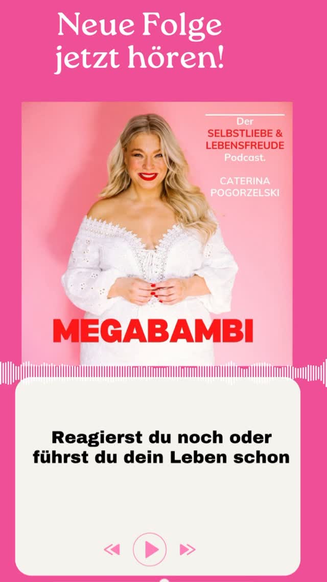 Kennst du das GefĂŒhl, dass dein Alltag einfach weiterlĂ€uft und du vor allem auf alles reagierst?
Termine, Erwartungen, Verpflichtungen.
Und irgendwann stellt sich eine wichtige Frage:
Welche Version meiner selbst möchte ich eigentlich leben?
Genau darĂŒber spreche ich in meiner neuen Podcastfolge ĂŒber SelbstfĂŒhrung und bewusste Entscheidungen.
Du bist die Hauptdarstellerin in deinem Leben.
Die ganze Folge hörst du im MEGABAMBI Selbstliebe Podcast in Spotify, Apple Podcasts und allen gĂ€ngigen Podcast Apps. đ§