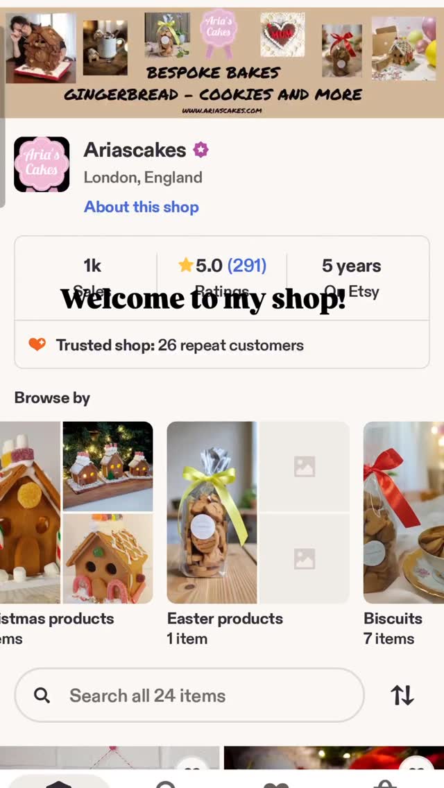 Welcome to my shop! ✨
In this short video, I’ll show you how to easily navigate through the store and discover all the delicious treats and magical creations waiting for you. From gingerbread houses to seasonal biscuits, everything is just a few clicks away.
Come and explore,I hope you find something that brings a little sweetness and joy to your day! 🍪
Etsy link in my bio🛒
#etsyseller#shopsmall#Eastergifts