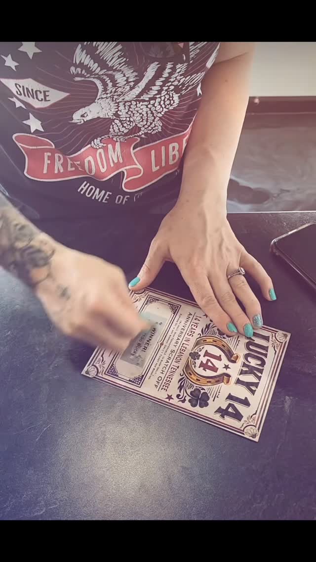 Don’t forget today @artbyjustindoring still has his scratch off special going this weekend! Come by the shop today and tomorrow, Friday the 13th tattoo deals today and our piercing special will be going today as well as tomorrow!