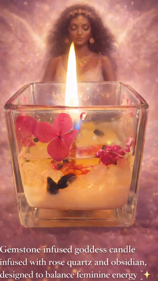 Every goddess deserves sacred moments of peace.
This candle is infused with Rose Quartz, the stone of love, and Obsidian, the stone of protection.
Together they create a powerful energy to help you:
✨ balance your feminine energy
✨ release negativity
✨ reconnect with your divine power
Light it, breathe deeply, and let the flame remind you who you are.
A goddess.
#ButterflyDreams #AngelTings #GoddessEnergy #RoseQuartz #Obsidian #SpiritualSelfCare #CrystalCandle #DivineFeminine #CandleMagic #ChristinNicole