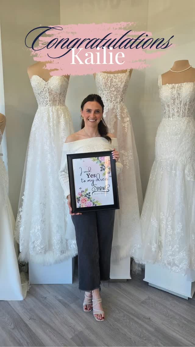 Congratulations to our new Bride Kailie, she and her bridal team say "Yes to the Dress" to an exquisite wedding gown.! YAY we are so happy for her, Congratulations