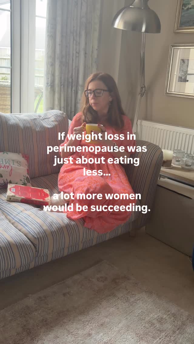 If weight loss in perimenopause was simply about eating less, most of the women I work with would already have solved it.
These are not women lacking discipline.
They’re women who have spent years:
• exercising regularly
• trying to eat well
• managing busy careers and families
• generally keeping their lives together
And yet suddenly the things that used to work… don’t seem to land the same way.
That’s because midlife brings real physiological shifts.
Changes in oestrogen can affect:
• insulin sensitivity
• appetite signals
• muscle maintenance
• sleep quality
• stress response
So yes — a calorie deficit still matters.
But the way you create it needs to change.
Trying to push harder with less food and more cardio often backfires in midlife.
What works better is focusing on the things that make fat loss easier:
• enough protein
• strength training
• stable blood sugar
• proper sleep
• managing stress
When those are in place, your body starts cooperating again.
That’s the work we do inside The Midlife Method — helping women update their strategy so their body finally gets the memo.
If this sounds familiar, comment MIDLIFE and I’ll send you the details.
#perimenopause
#menopauseweightloss
#menopausenutrition