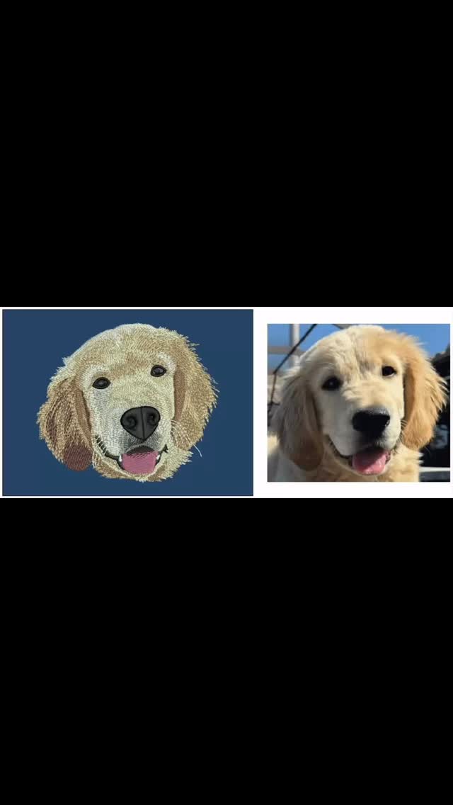 The cuteness is unreal💕#embroidery #riverfrontdesigncreations #customembroidery #petlovers #doglover