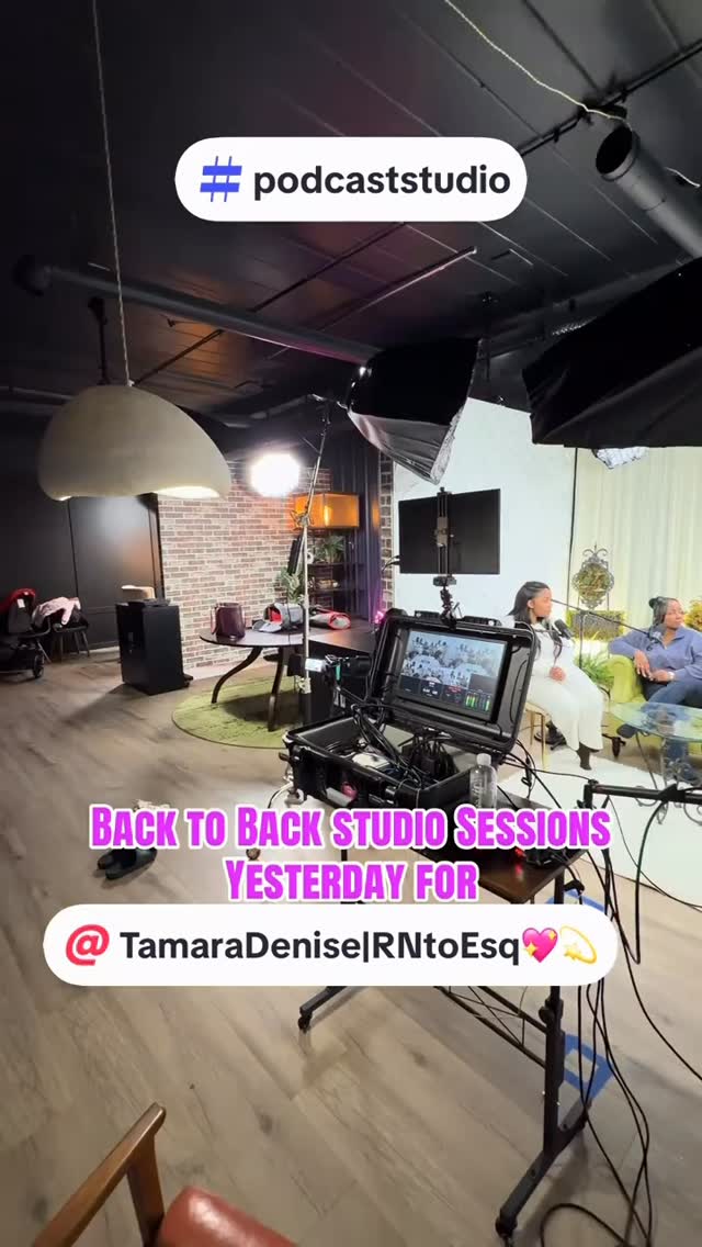 We filmed back to back podcasts yesterday with @thislady_2serious at the #podcaststudio #chicagopodcast