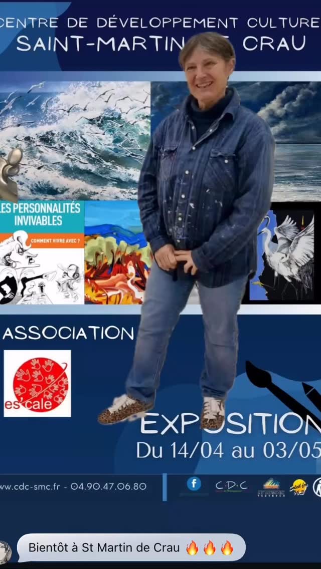 Bientôt à St Martin de Crau au CDC ❗️
Cela faisait quelque temps que je n’avais plus exposé avec l’association Es’cale du Paradou, je suis ravie de les retrouver à cette occasion 😊
#jgrimo #artexhibition #femmeartistepeintre