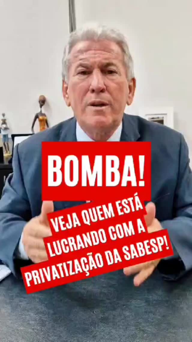 Quem tá lucrando com essa privatização não é o povo, é quem já tinha muito e agora tem ainda mais! A Sabesp acabou de registrar R$ 2,6 bilhões de lucro em um trimestre, um salto de mais de 87%.
Quando o governador Tarcísio de Freitas privatizou a Sabesp, a promessa era linda: reduzir tarifa, melhorar serviço, ampliar água e esgoto. Mas na vida real veio o contrário: conta mais cara, serviço pior, falha no abastecimento e uma crise hídrica que ninguém tem coragem de assumir.
São Paulo merece mais, São Paulo não merece Tarcísio!