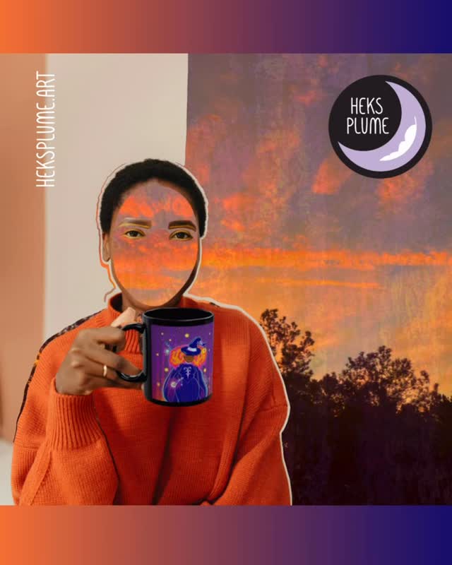 Wake up slowly, make magic, sip your favorite hot bevy with “The Wanderer”, yours for only $15.00 from heksplume.art
#coffeemug #fyp #coffee #witch #blackgirlmagic