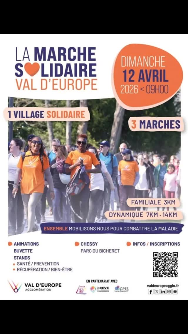 🌸Ravie de participer à cet événement🌸
Le 12 avril, j’aurai la joie de participer à La Marche Solidaire du Val d’Europe.
Un bel événement placé sous le signe du mouvement, de la solidarité et de la prévention santé.
Je serai présente au village solidaire, sur l’espace récupération & bien-être, pour faire découvrir le drainage lymphatique manuel après l’effort.
Merci @valdeuropeagglomeration pour leur confiance et pour l’organisation de cette belle initiative.
Hâte de vivre cette journée et de vous y rencontrer. 🌼
#Bossacare
#DrainageLymphatique
#ValDEurope
#MarcheSolidaire
#BienEtre
SeineEtMarne
