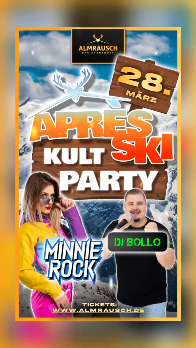 🤩. Es ist wieder Zeit für die nächste Runde Après-Ski-Kult-Party ⛷️ Diesmal mit dem Spotify-Jäger DJ Bollo und der bezaubernden Minnie Rock!
Lasst uns noch einmal gemeinsam die Hütte abreißen!
🔰 Tickets und Infos unter www.Almrausch.de
#reutlingen #almrausch_rt #party #Malleparty #aprésski