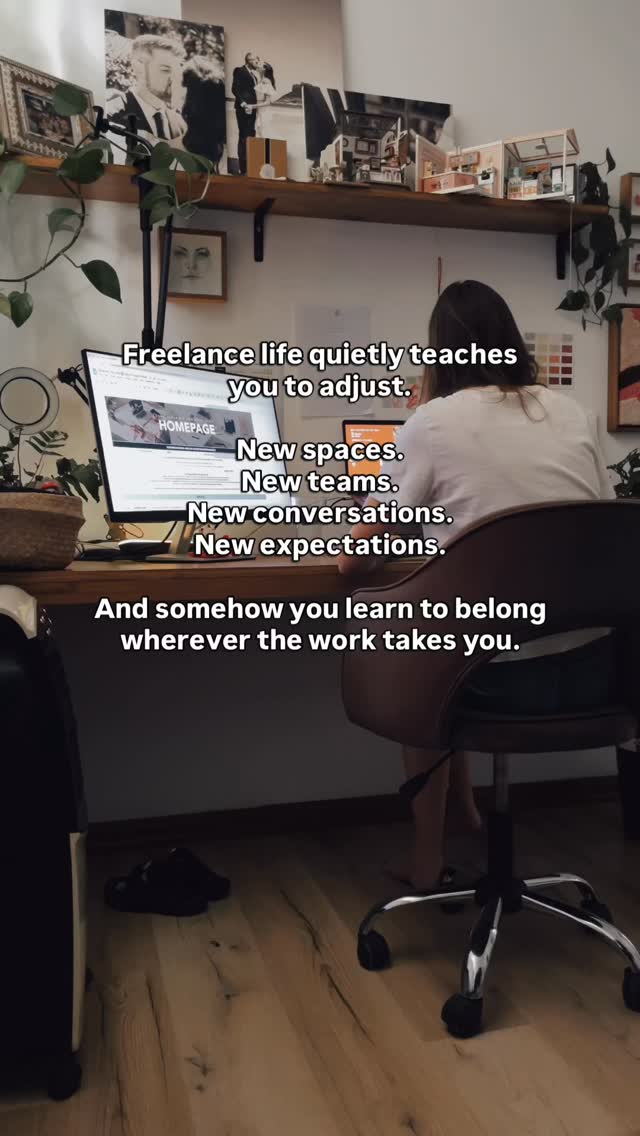 No matter the years of experience, the ever changing world of being a freelancer means no two projects are the same.
Walking into new rooms.
Meeting new people.
Learning how each environment works.
And the expectations that need to be met.
There’s a quiet skill you require to be confident enough in who you are as a professional to belong wherever the work takes you.
All those new projects, new perspectives, new challenges continue to change us in time for the better I believe.
Wishing you all a fantastic week!
More soon from your organised new friend and fellow freelancer
Roxanne ✨